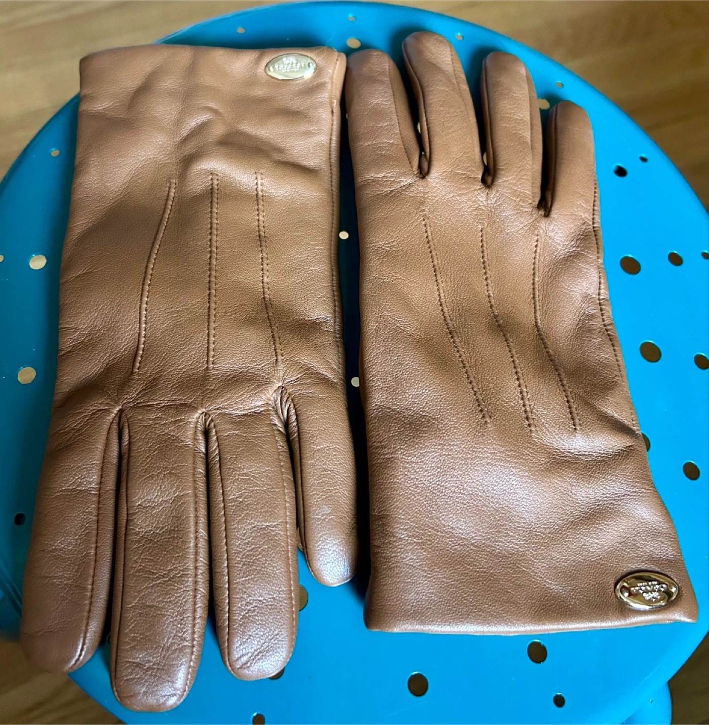 Coach leather gloves - photo 3