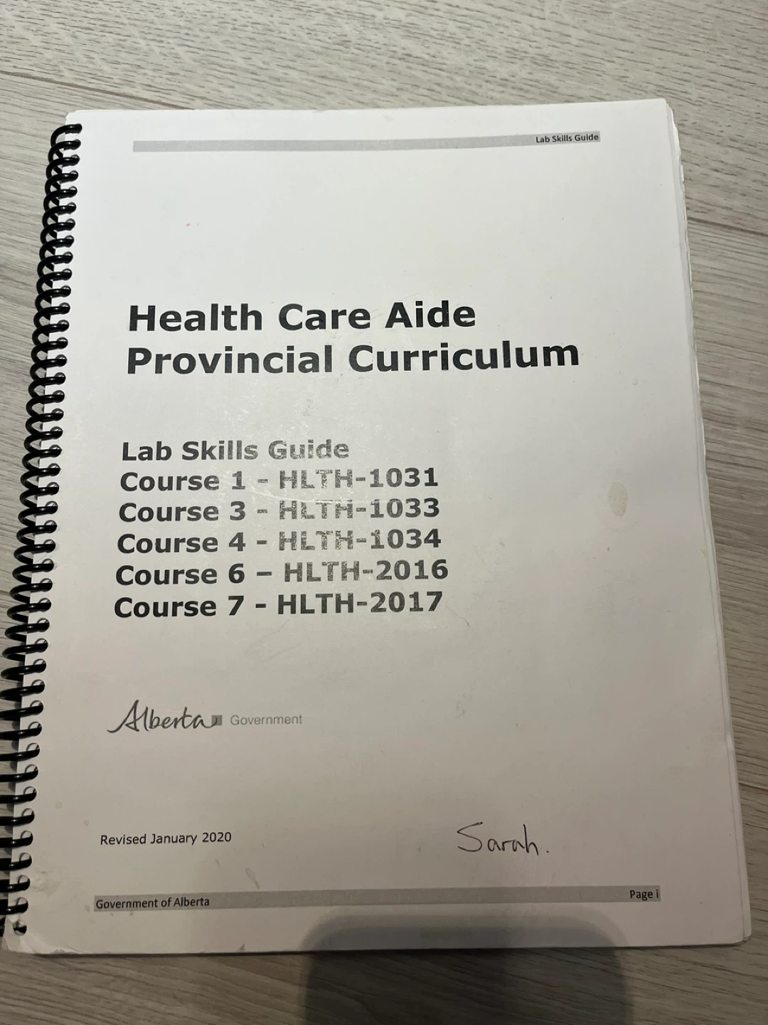Health Care Aide Provincial Curriculum Lab Skills Guide
