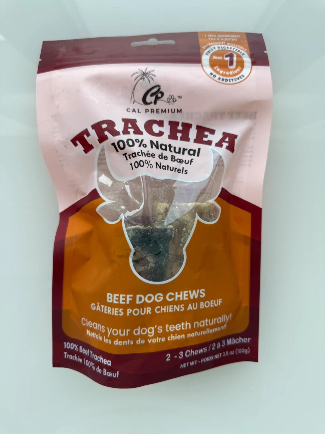 Cal Premium 100% Natural Beef Trachea Dog Chews