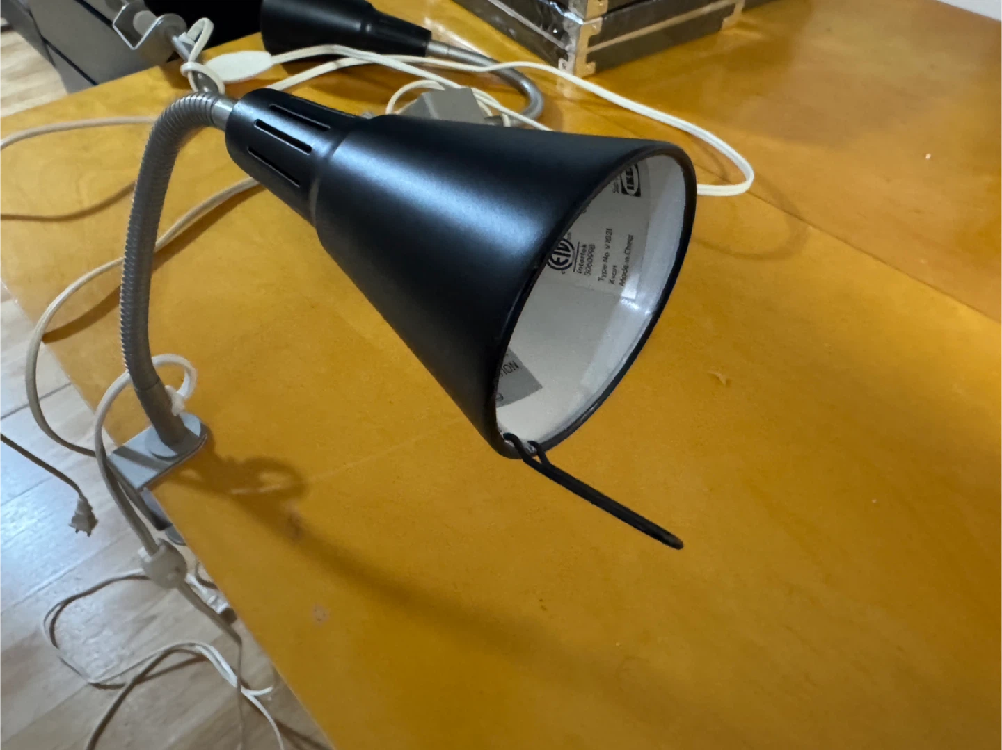 IKEA Black Desk Lamp with Gooseneck Arm