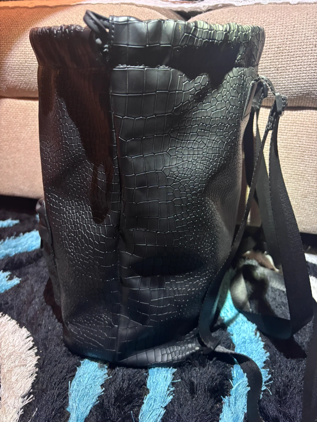 Black Kendall + Kylie Tote Bag - Crocodile Embossed - photo 5