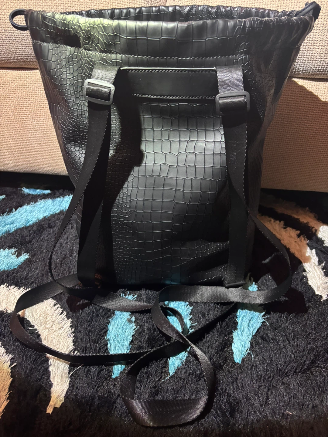 Black Kendall + Kylie Tote Bag - Crocodile Embossed - photo 4