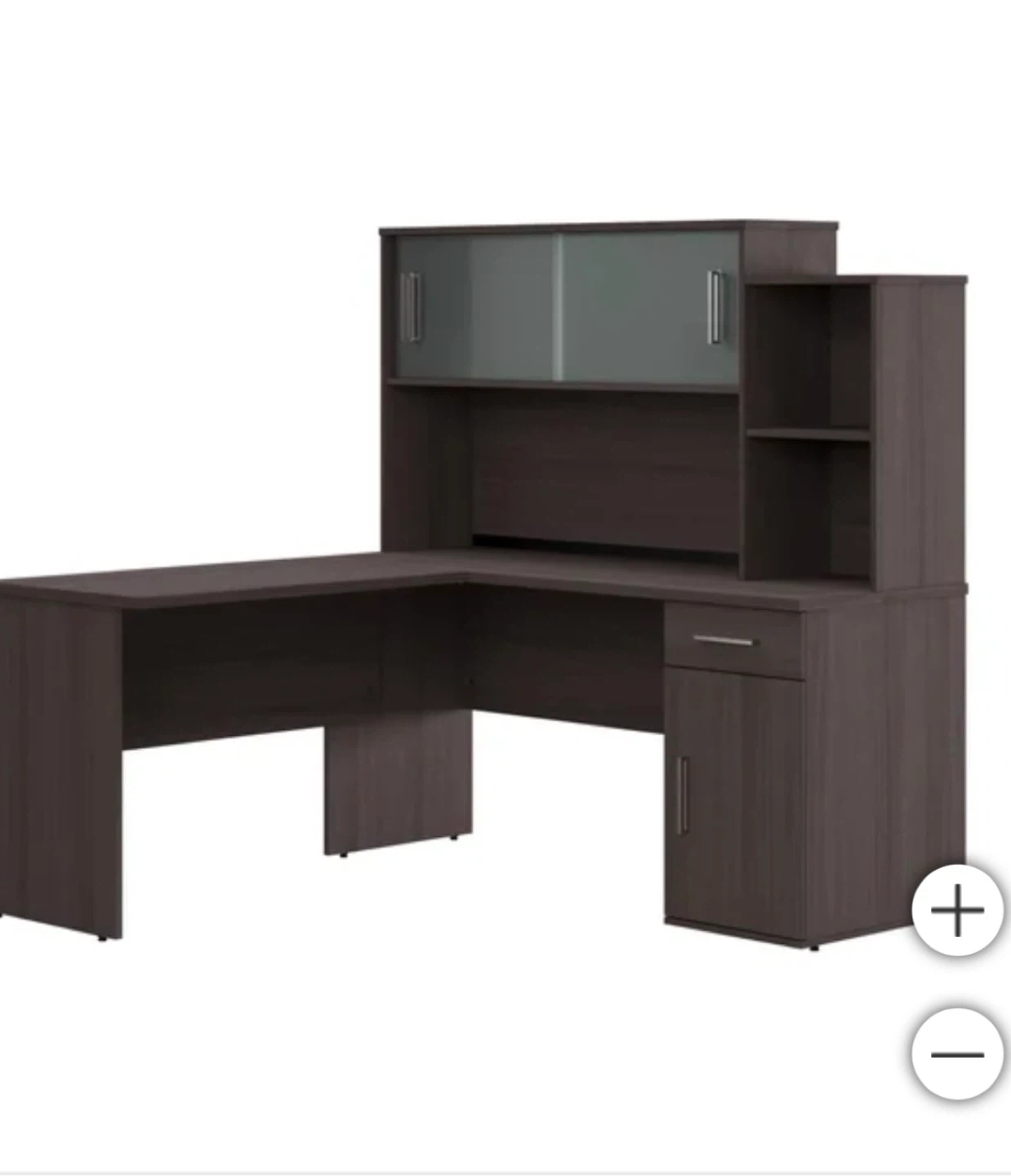 L-Shaped Desk with Hutch and Storage