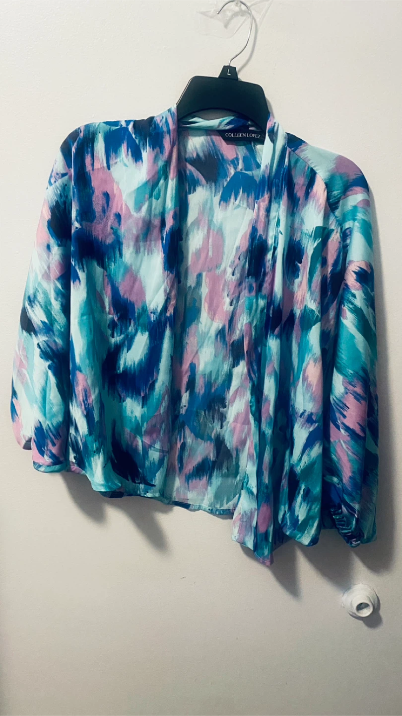 Shibori print cardigan XXS new without tags