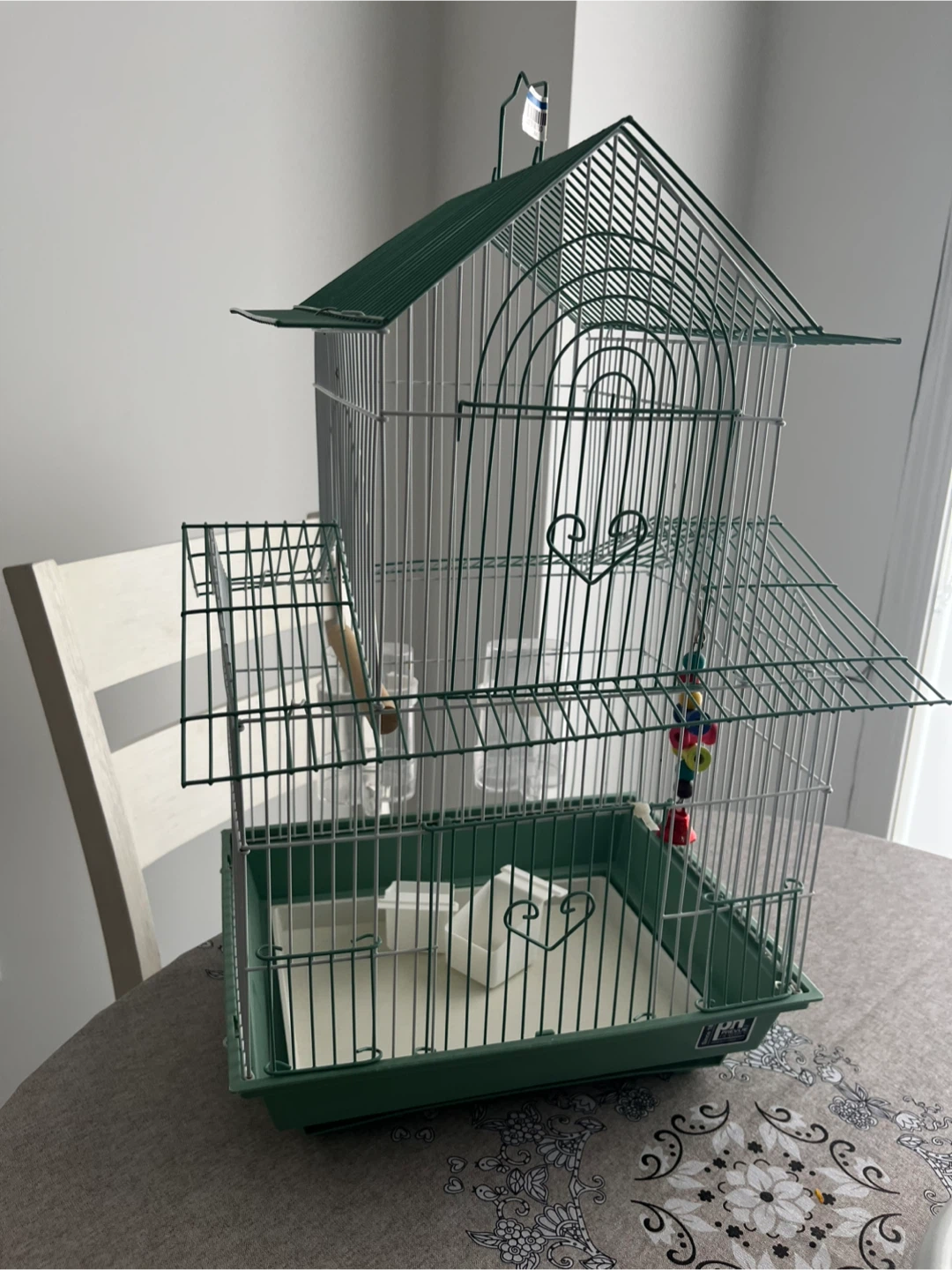 Green Bird Cage with Stand and Accessories - photo 3