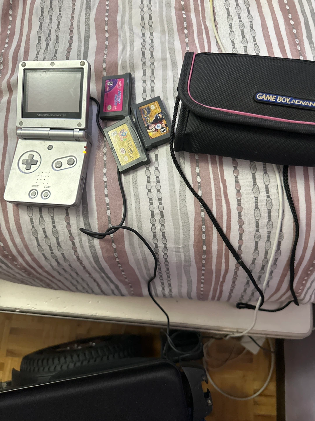Nintendo Game Boy Advance SP with Games and Case