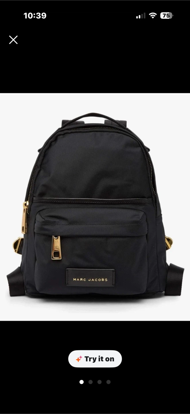 Marc Jacobs Black Nylon Backpack