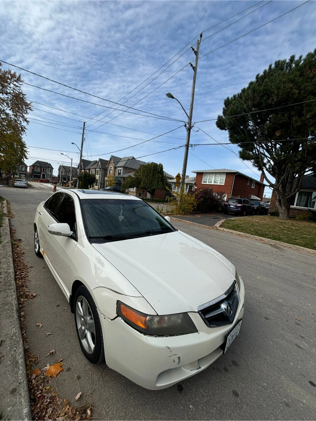 White Acura TSX Sedan