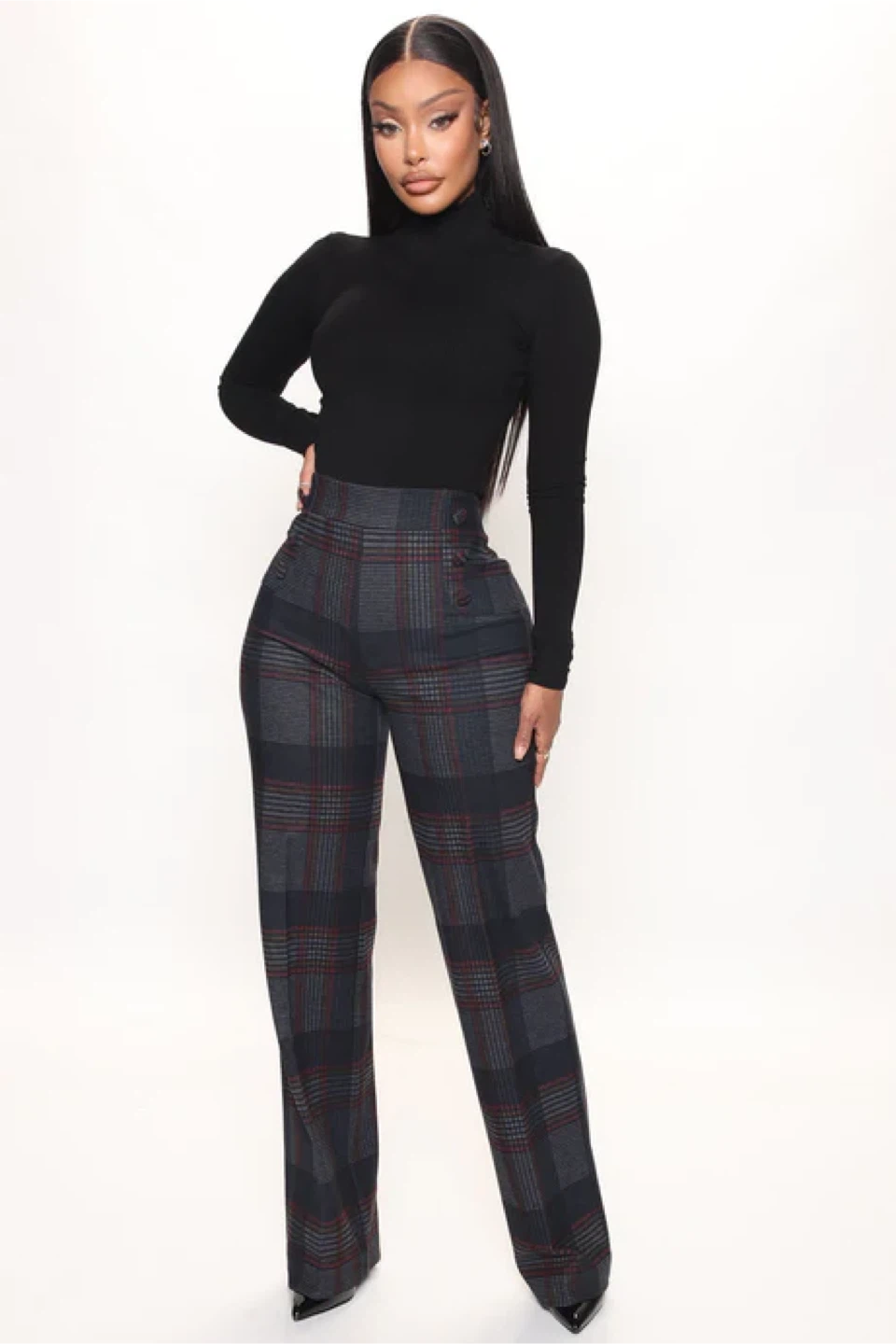 Fashion Nova Feeling Preppy Wide Leg Pant