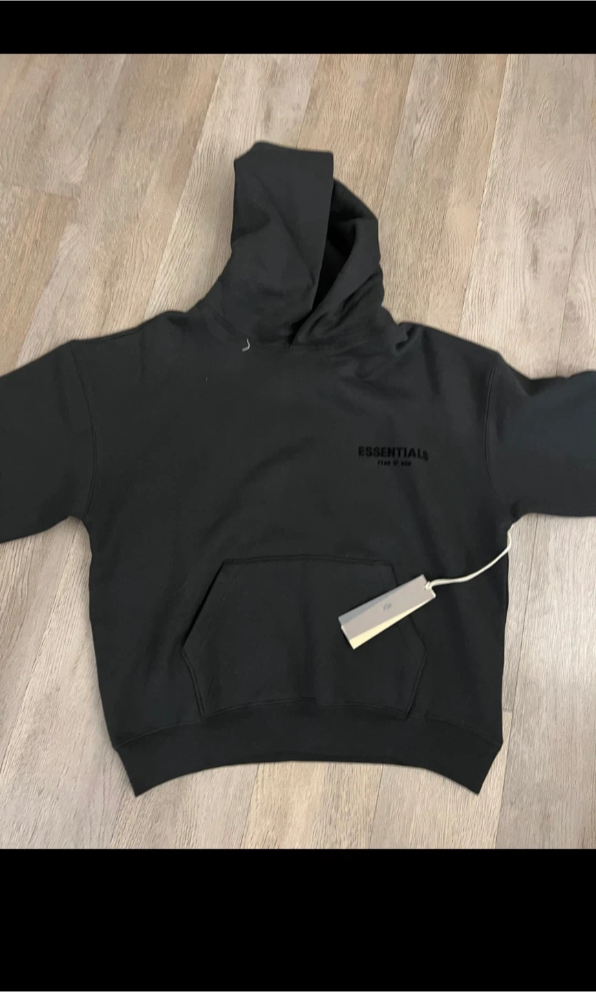 ESSENTIALS Fear of God Black Hoodie - photo 2