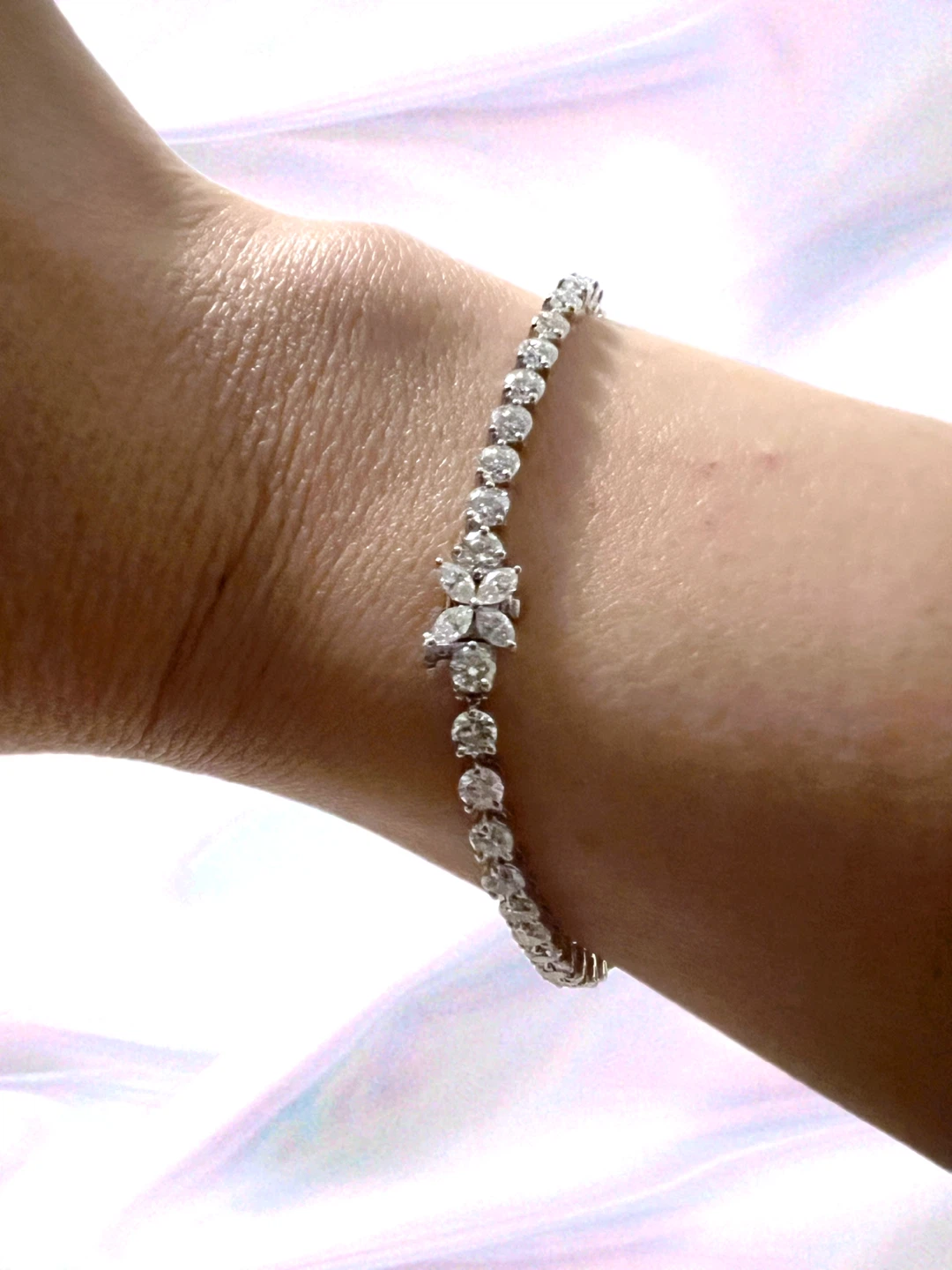 3 mm Moissanite 925 Sterling Silver Tennis bracelet