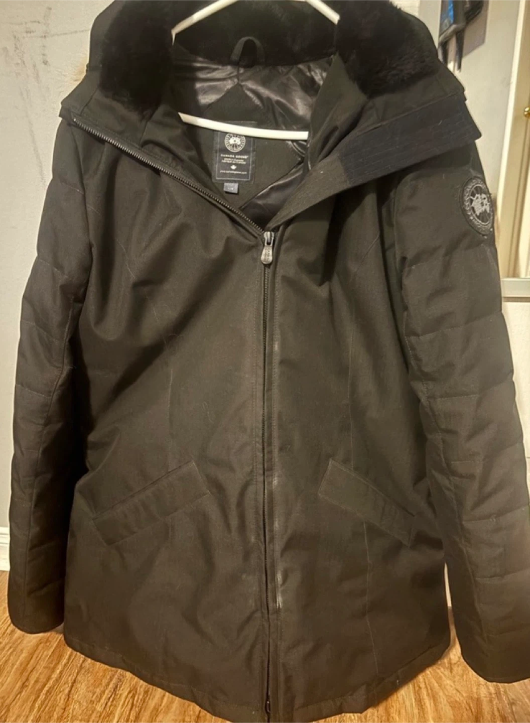 Canada Goose Black Mid-Length Down Parka - Size L - photo 2