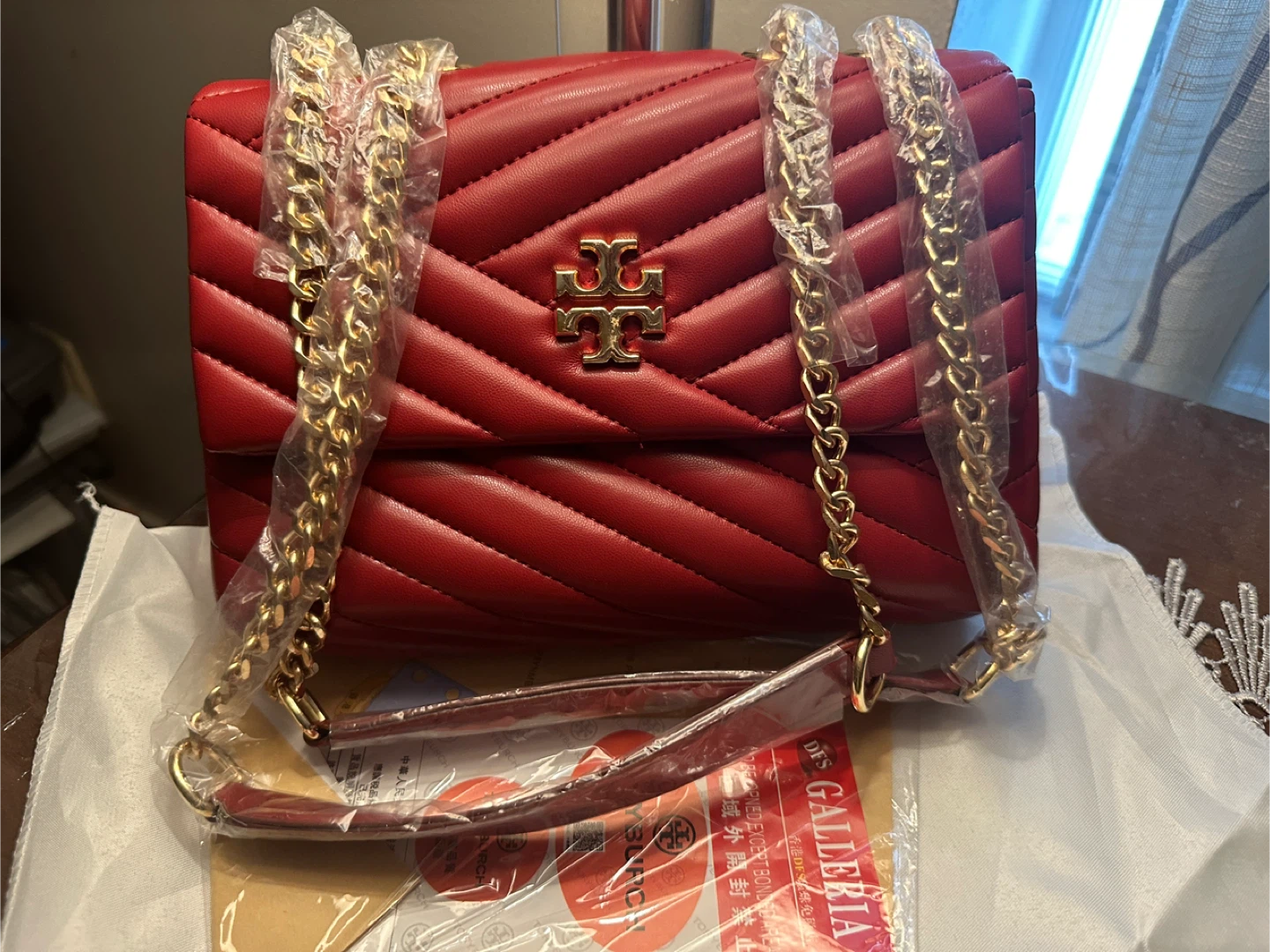 Tory Burch Chevron Quilted Leather Shoulder Bag