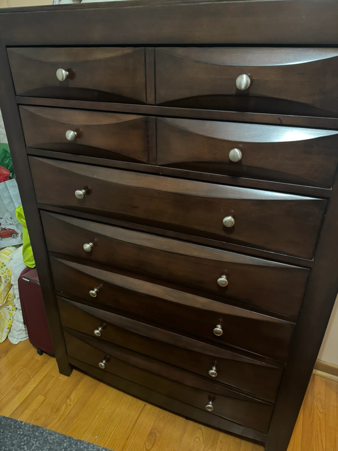 Dark Wood Dresser with Mirror - photo 3