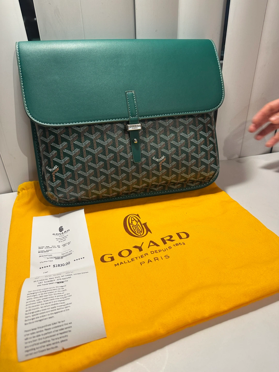 Goyard Green Messenger Bag