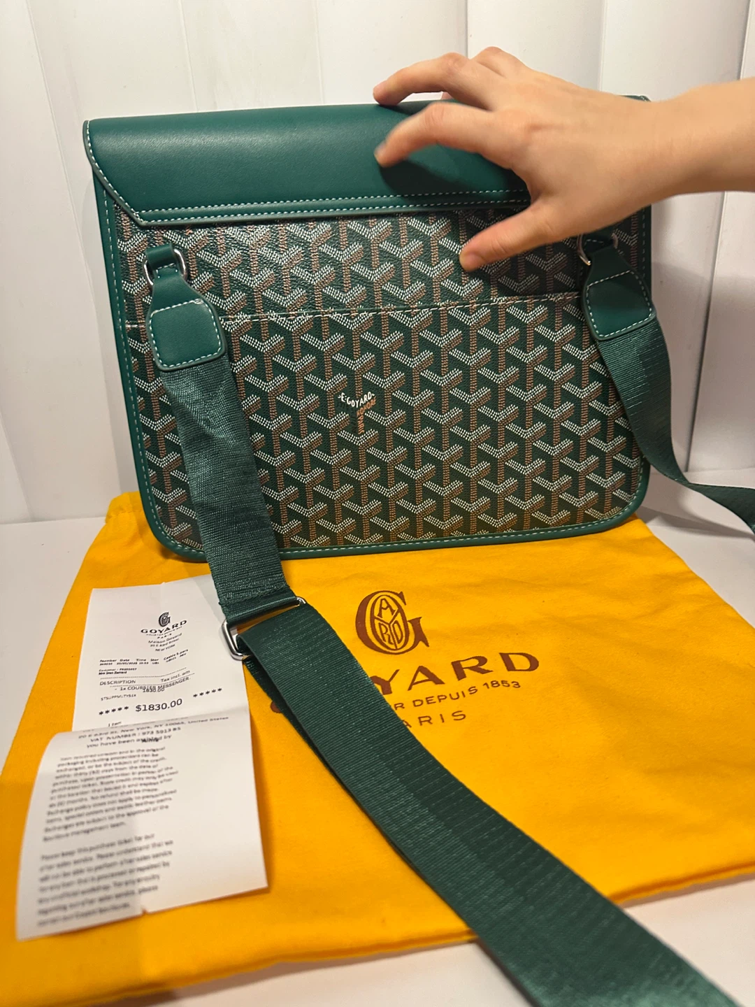 Goyard Green Messenger Bag - photo 5