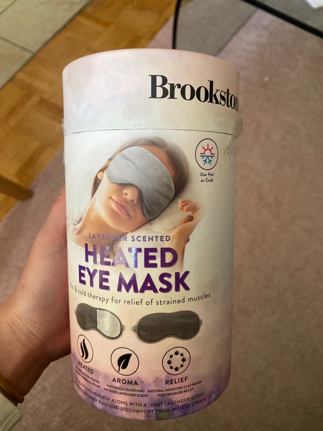 Brookstone Lavender Scented Heated Eye Mask