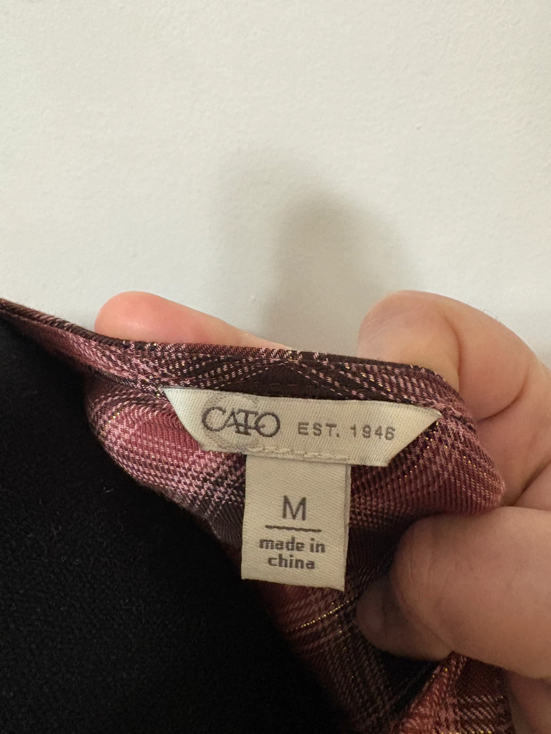 Cato Women's Plaid Bell Sleeve Blouse - Size M - photo 5
