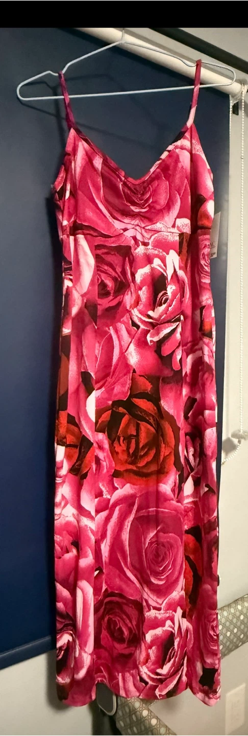 Pink Rose Print Maxi Dress - photo 3