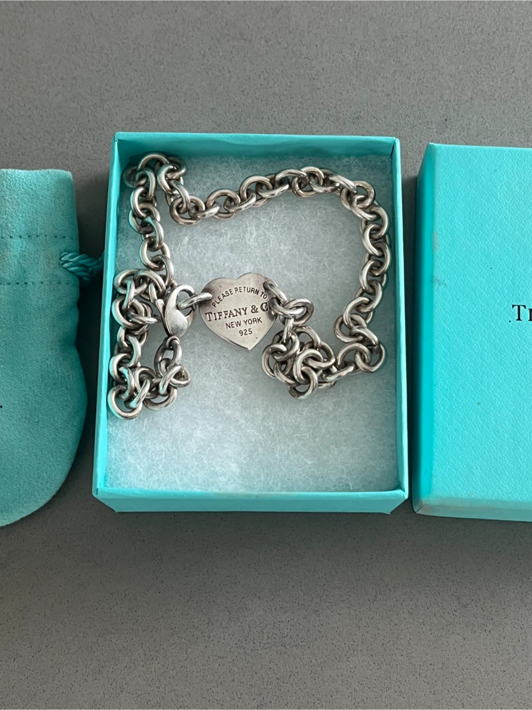 Authentic Tiffany & Co. Heart Tag Chain Link Choker - photo 2