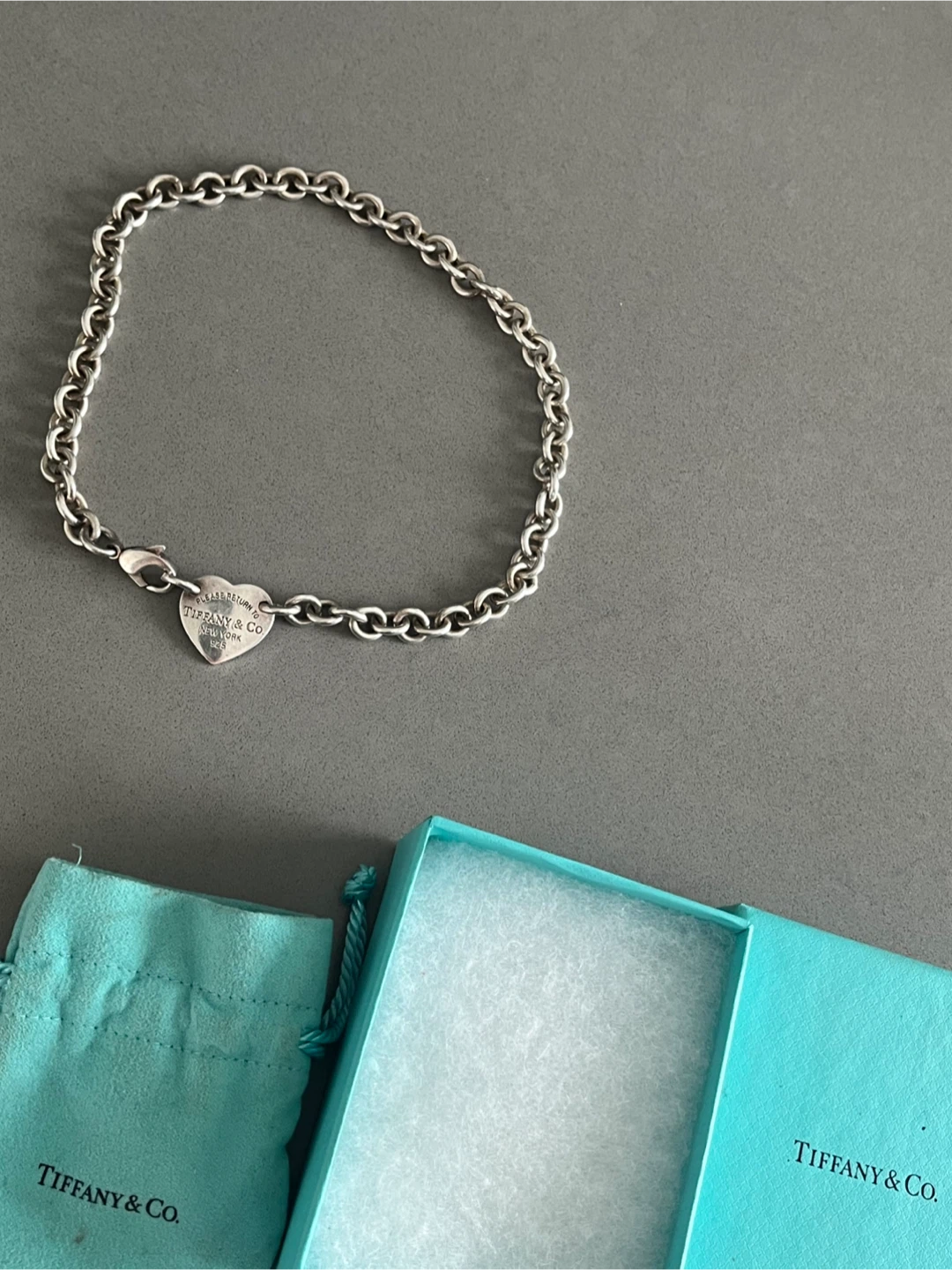 Authentic Tiffany & Co. Heart Tag Chain Link Choker - photo 3