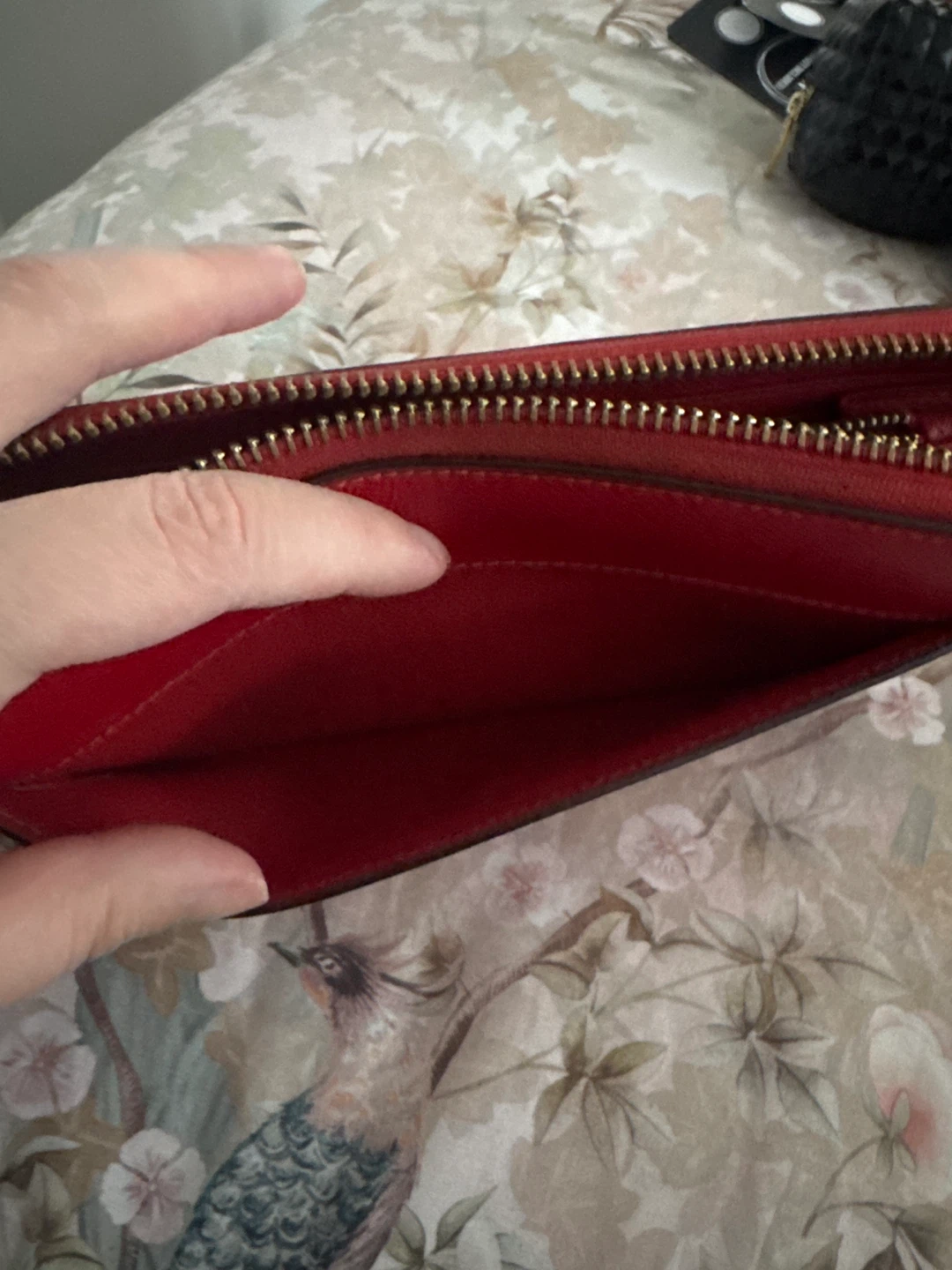Coach Red Leather Zip Around Wallet - photo 3