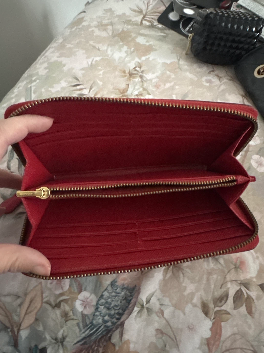 Coach Red Leather Zip Around Wallet - photo 2