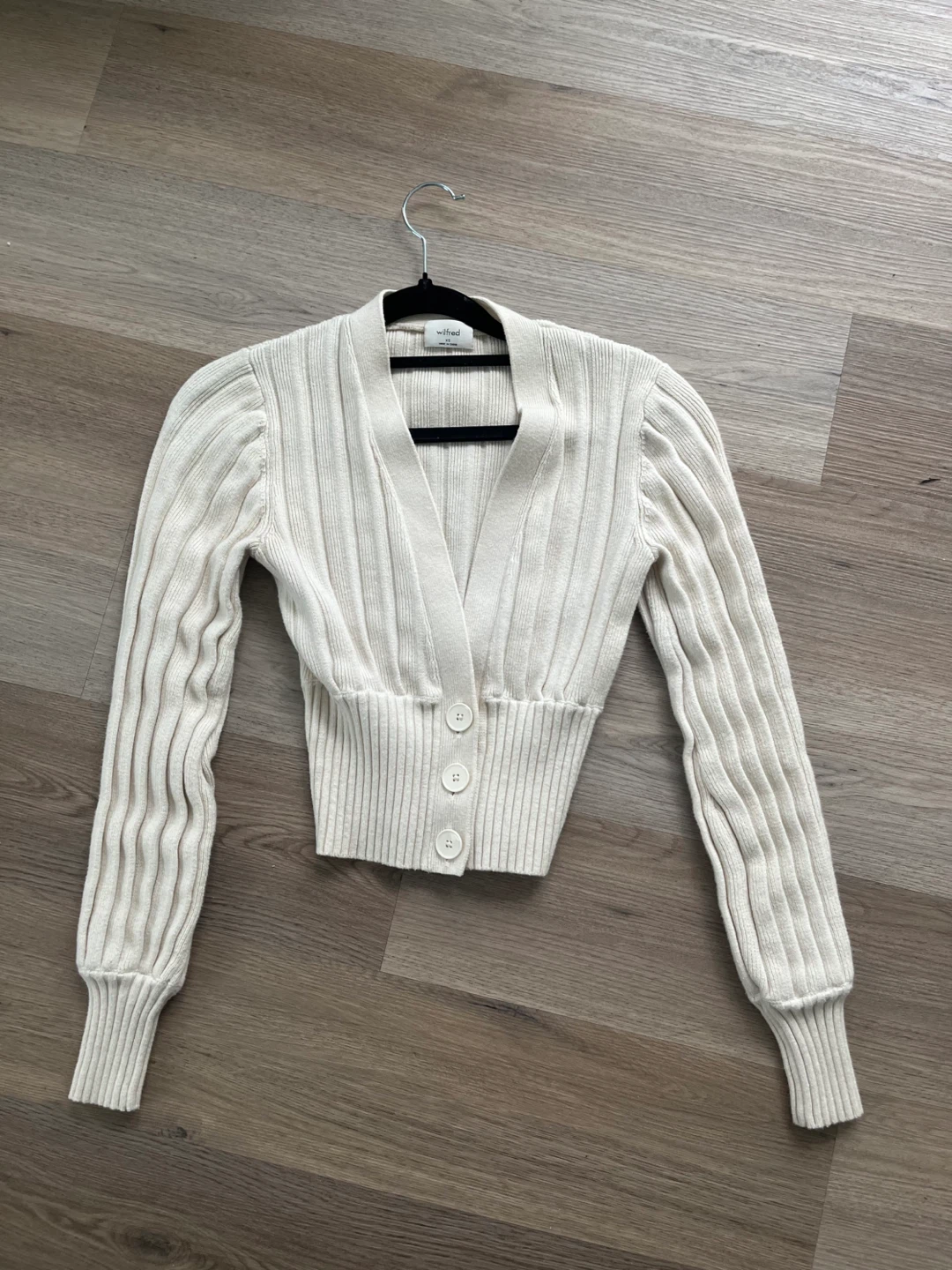Aritzia Cream plunge cardigan