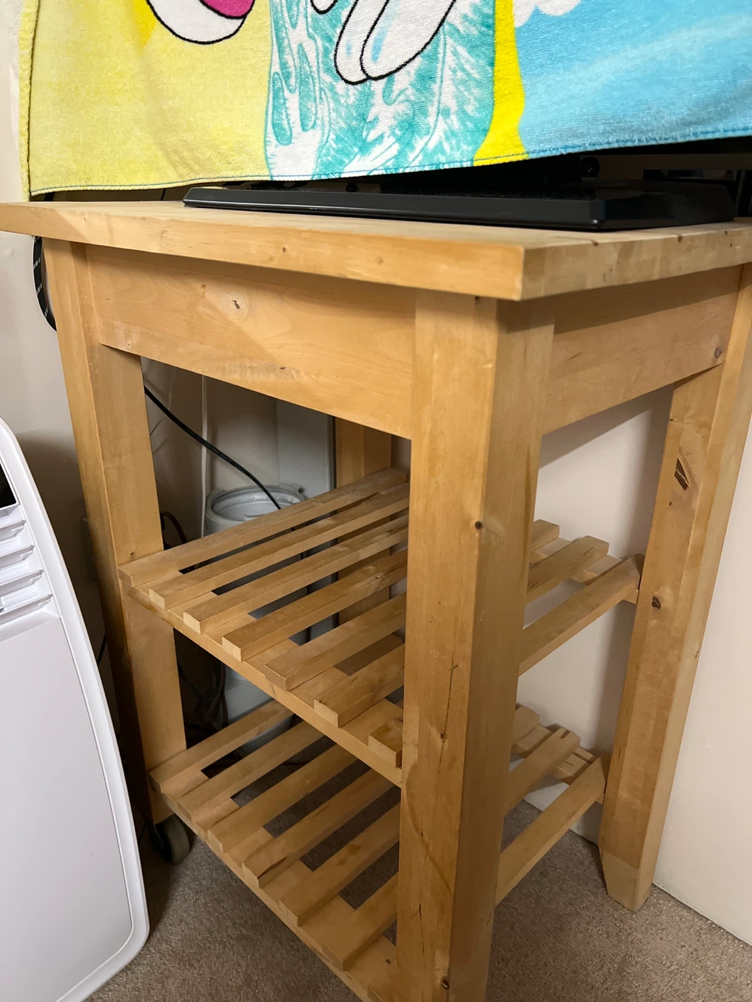 IKEA Wood Kitchen Cart with Wheels - photo 2