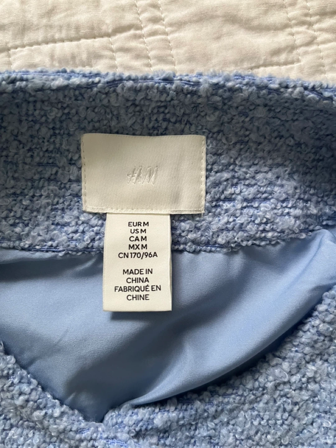 H&M Blue Cropped Textured Jacket - photo 2