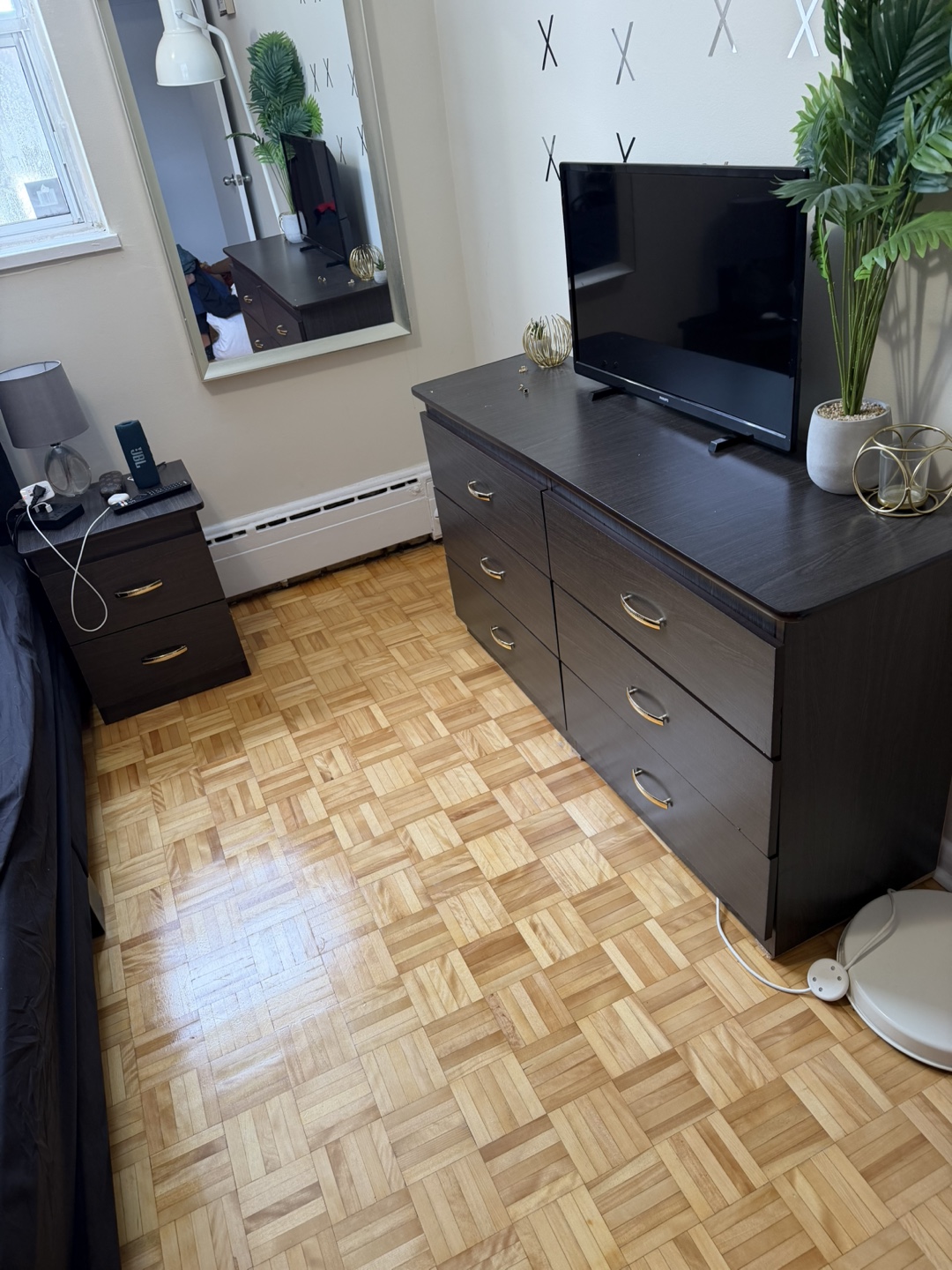 Dark Brown 6-Drawer Dresser with a side bed - photo 2
