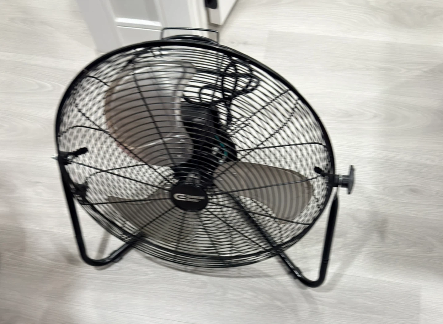 Black Metal Floor Fan