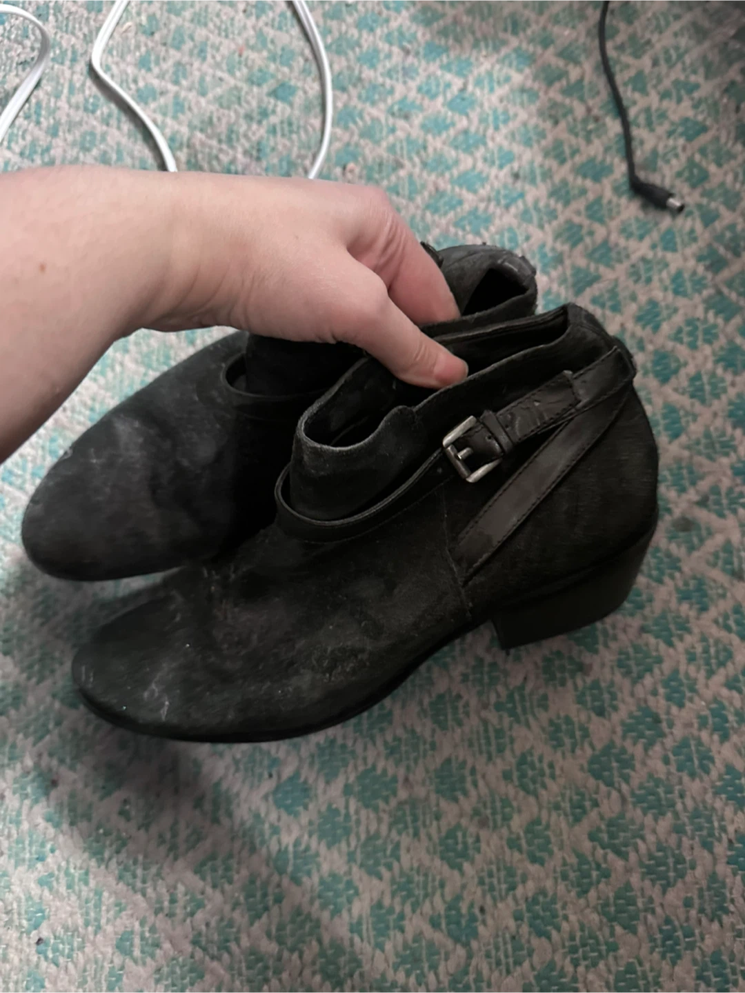 Sam Edelman Black Suede Ankle Boots