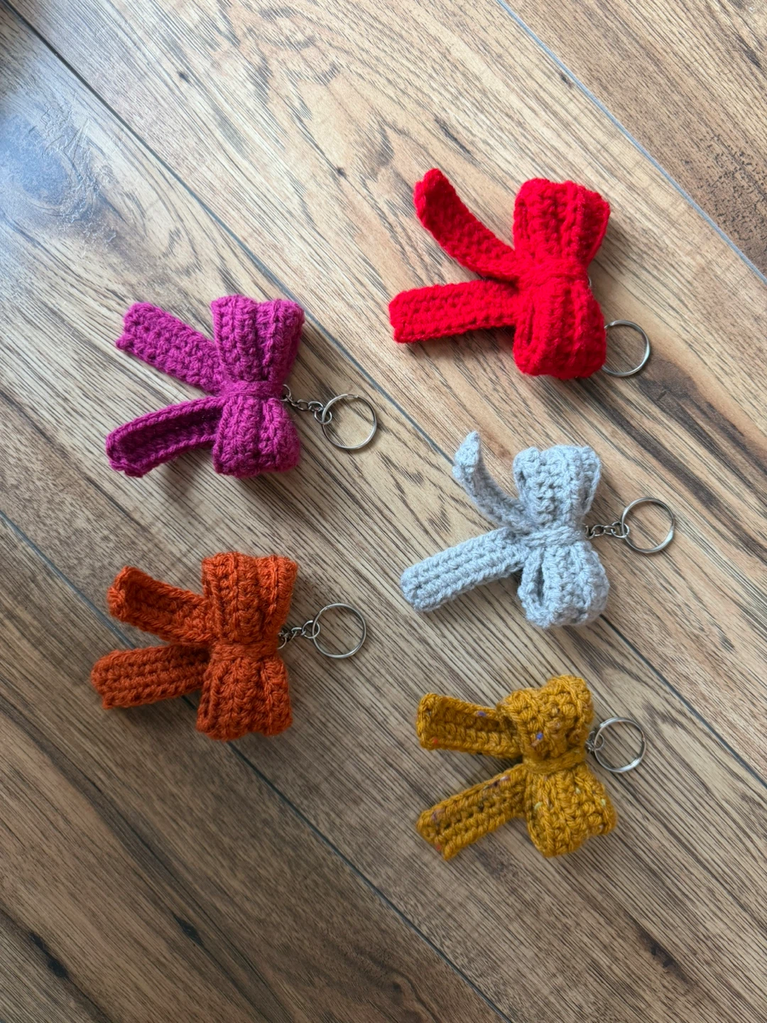 Crocheted Bow Keychains - hand made - photo 3