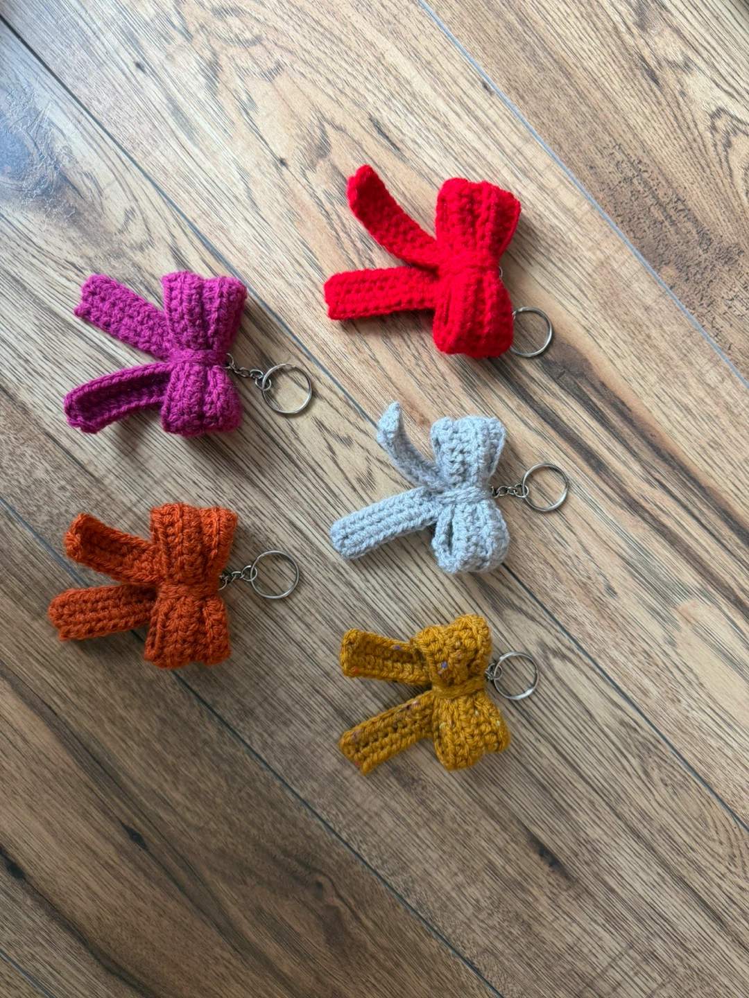 Crocheted Bow Keychains - hand made - photo 4