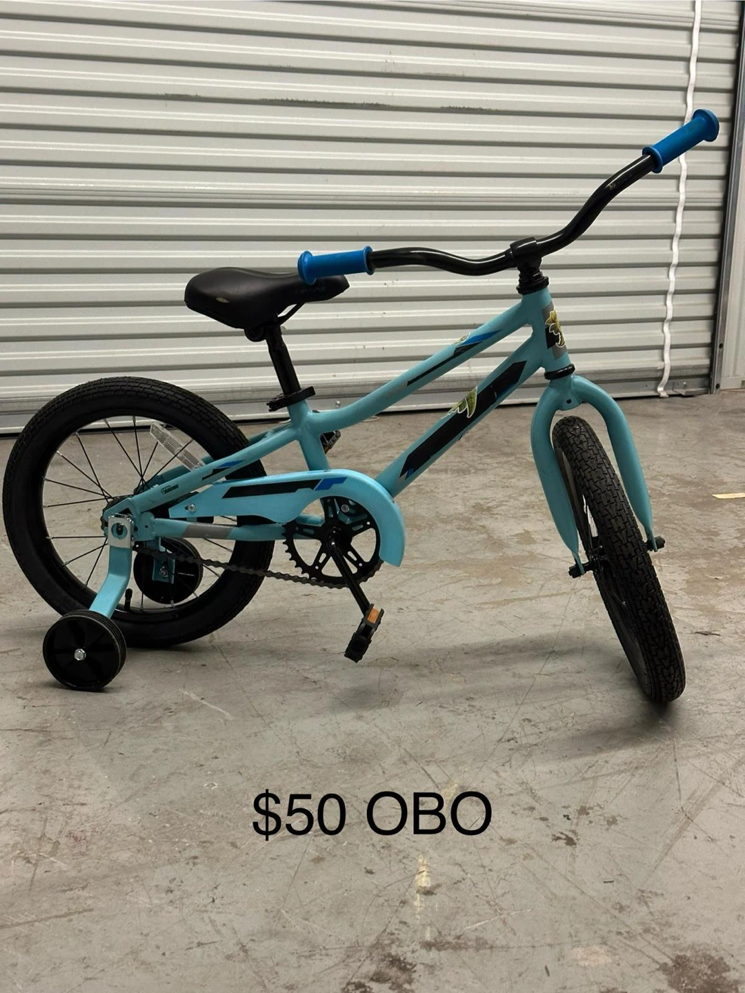 Kids' Blue Training Bike