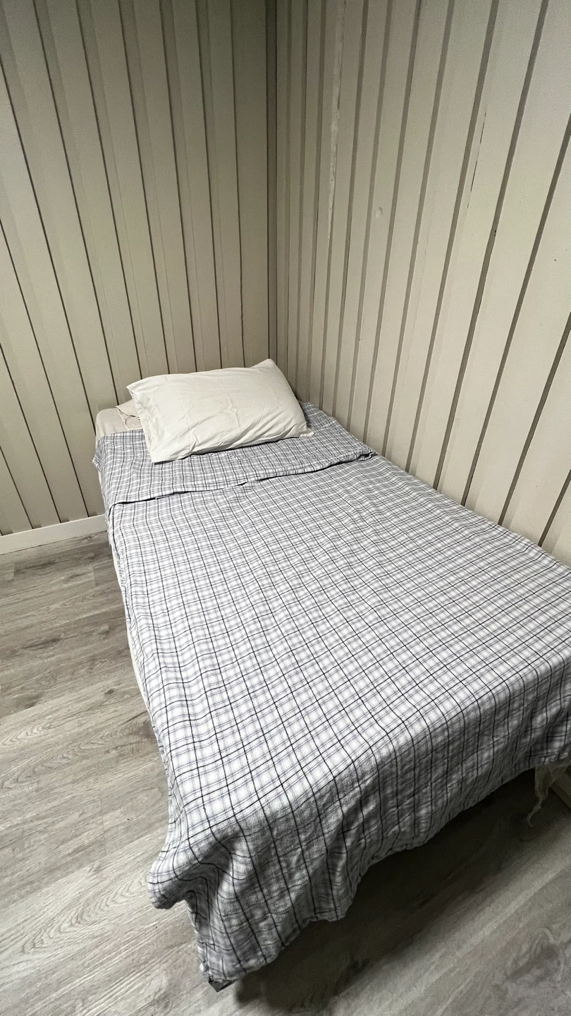 Twin Bed Frame with Mattress and Bedding - photo 3