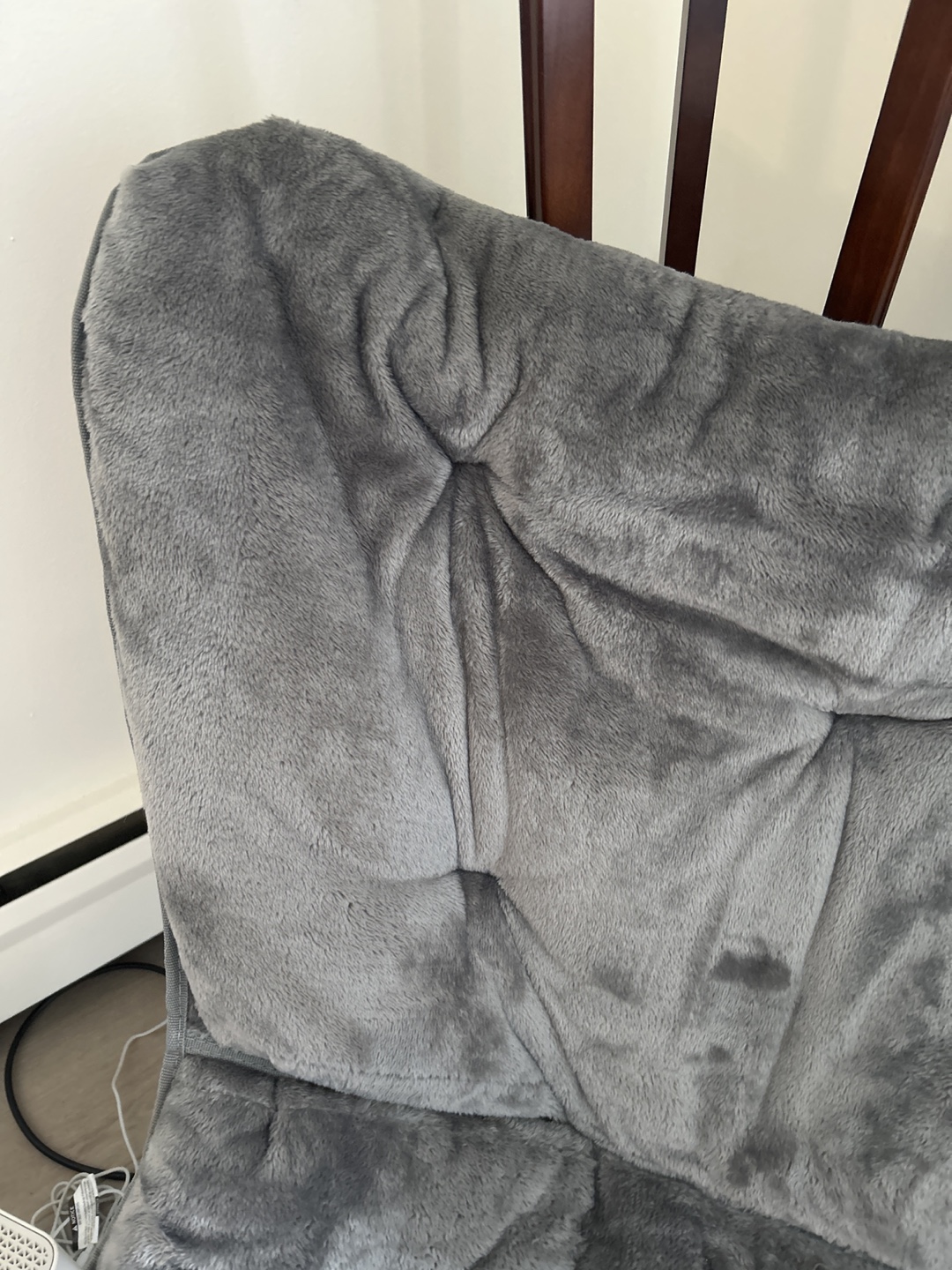 Grey Plush foldable Butterfly Chair - photo 2
