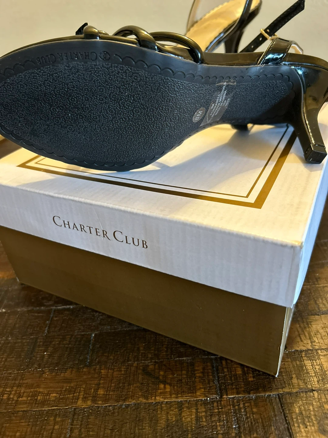 Charter Club Black Patent Bow Heels Size 8M - photo 5