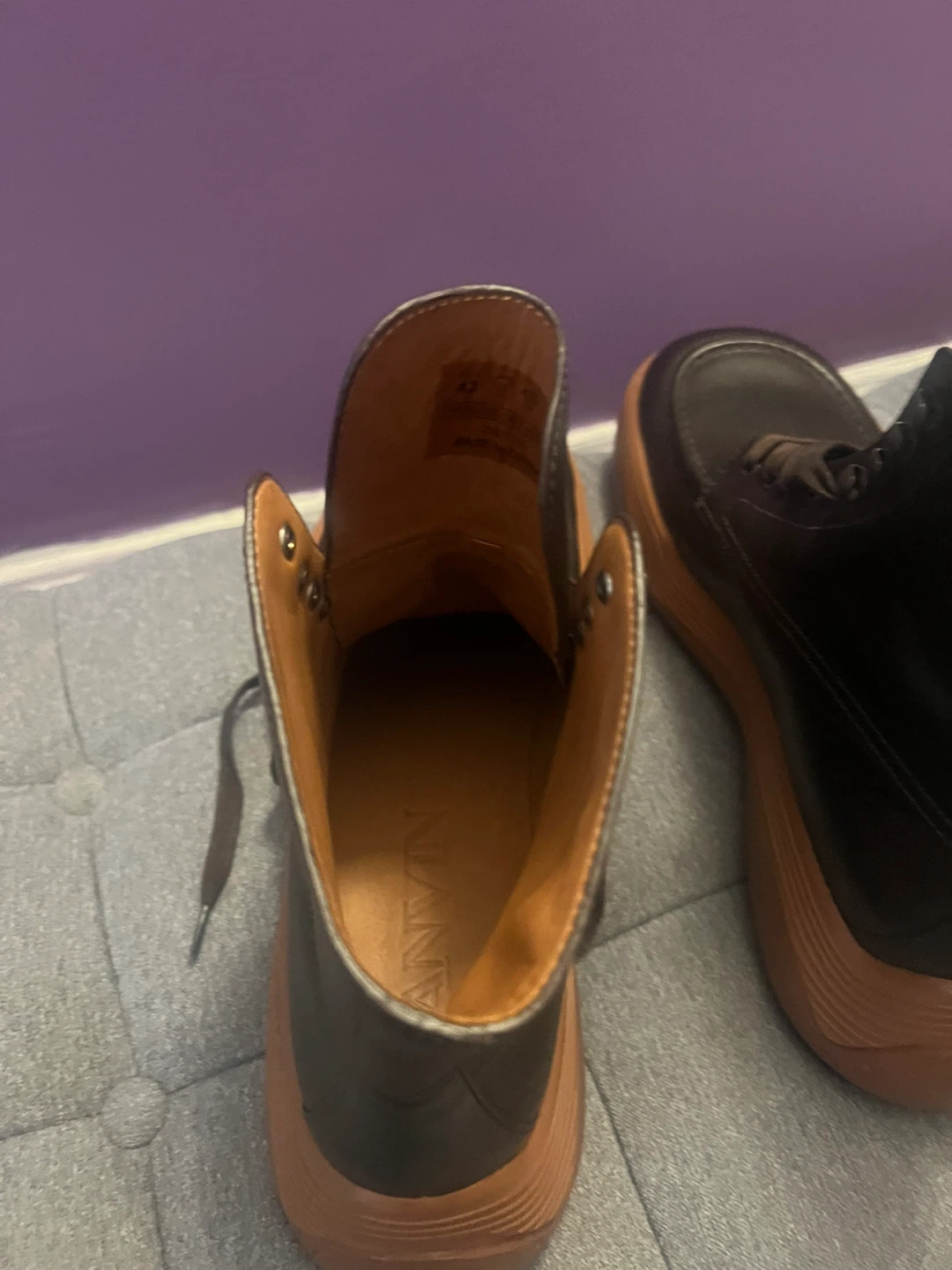 Lanvin Brown Leather Lace-Up Boots - photo 3