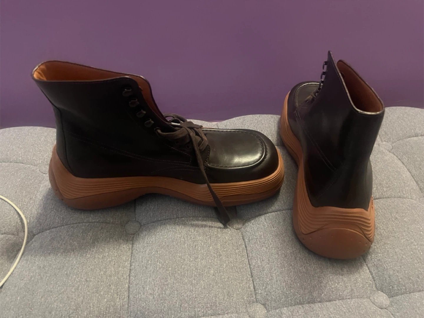 Lanvin Brown Leather Lace-Up Boots - photo 4