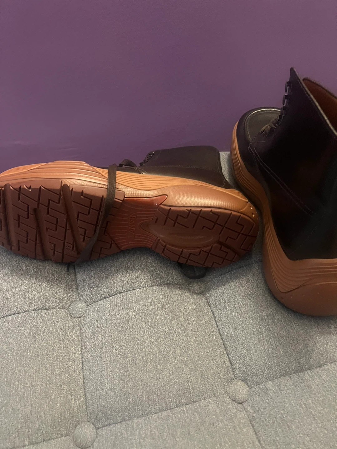 Lanvin Brown Leather Lace-Up Boots - photo 2