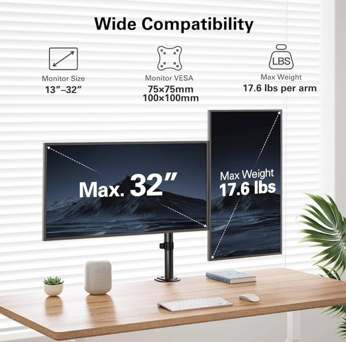 Dual Monitor Desk Mount Stand - photo 3