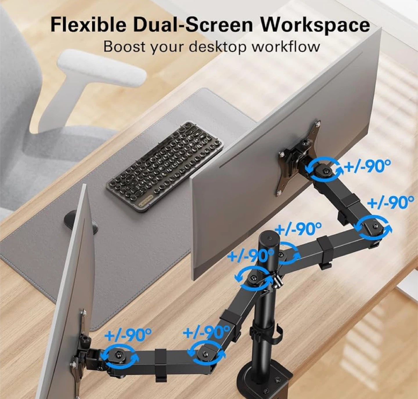 Dual Monitor Desk Mount Stand - photo 4