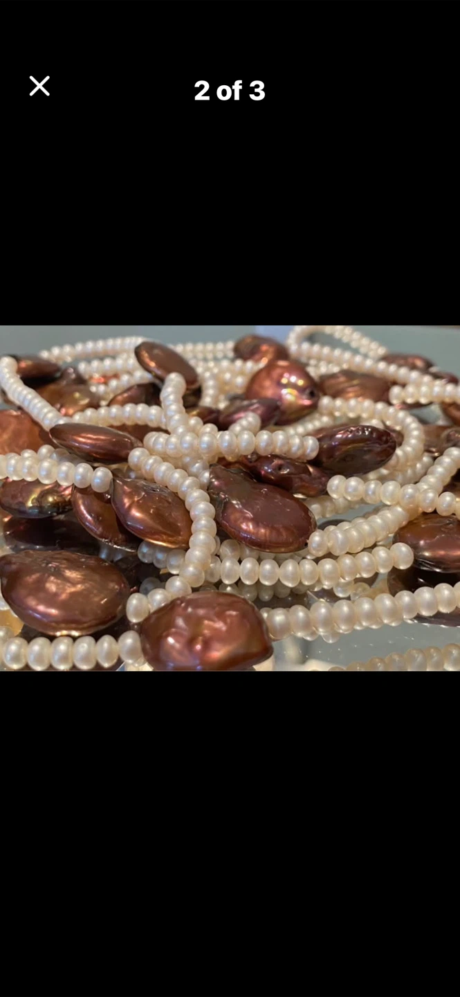 🤎Estate 4-Foot Pearl Necklace and Earrings Set - photo 2