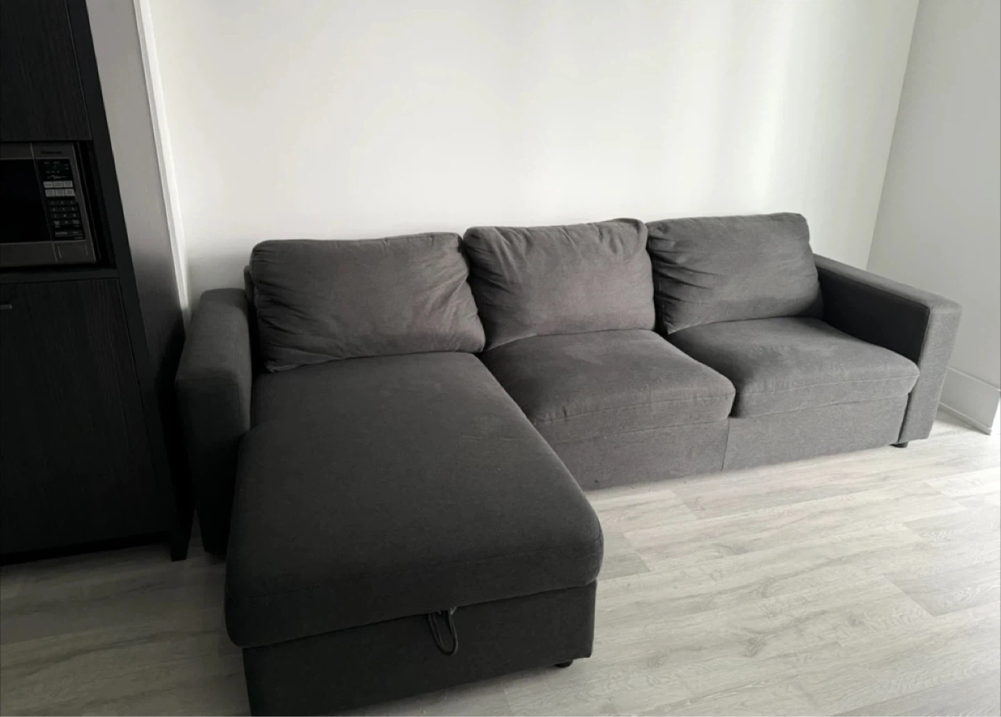 Grey Sofa Bed with Storage; Structube couch bed worth 1000$+