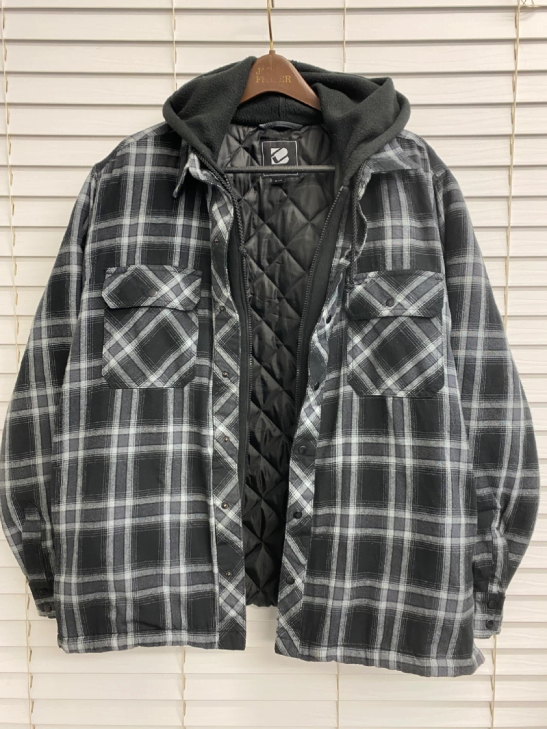 The B.C. Clothing Co. Plaid Hooded Quilted Jacket Mens - XL - photo 3