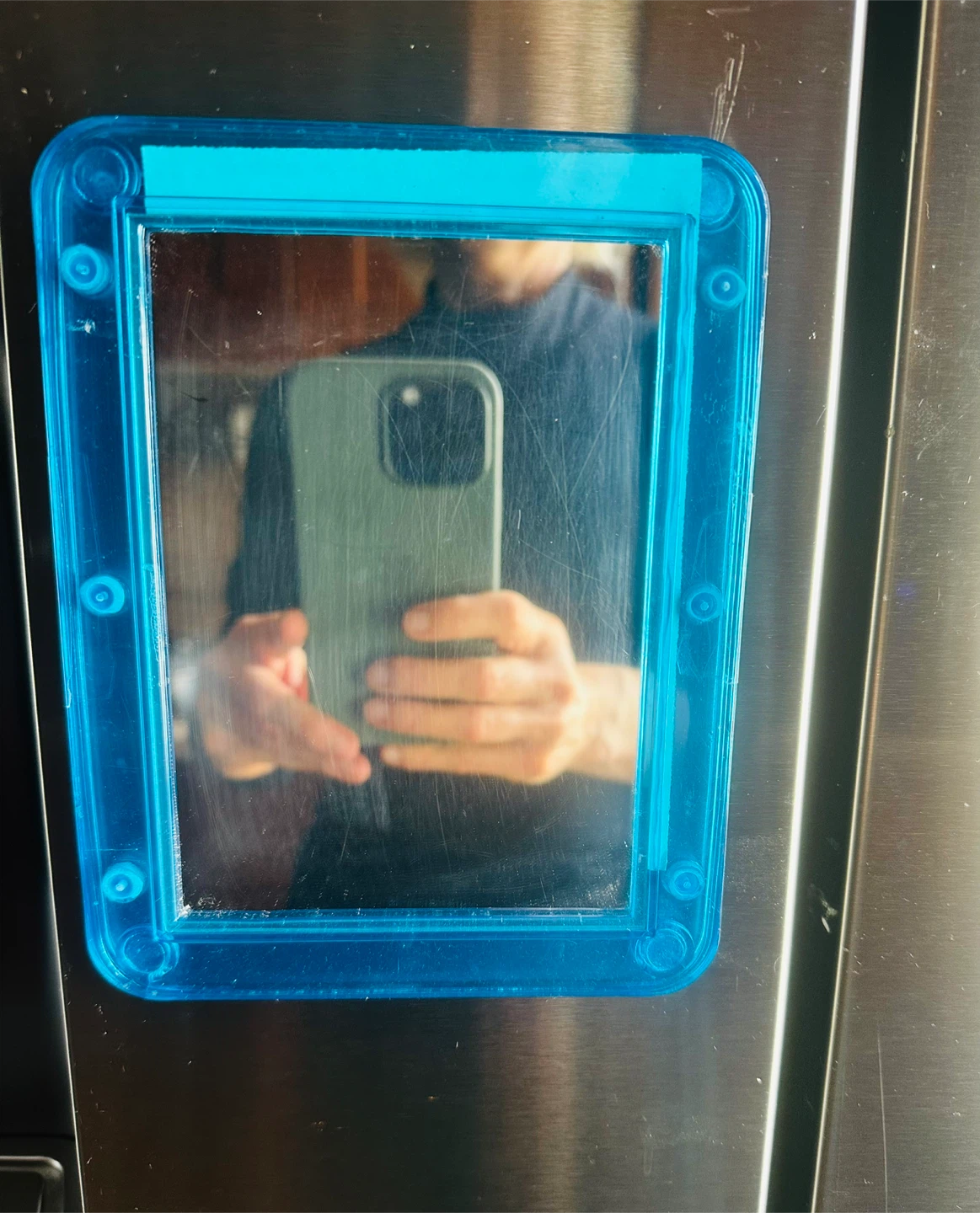 Blue Magnetic Mirror 7”x5.5”