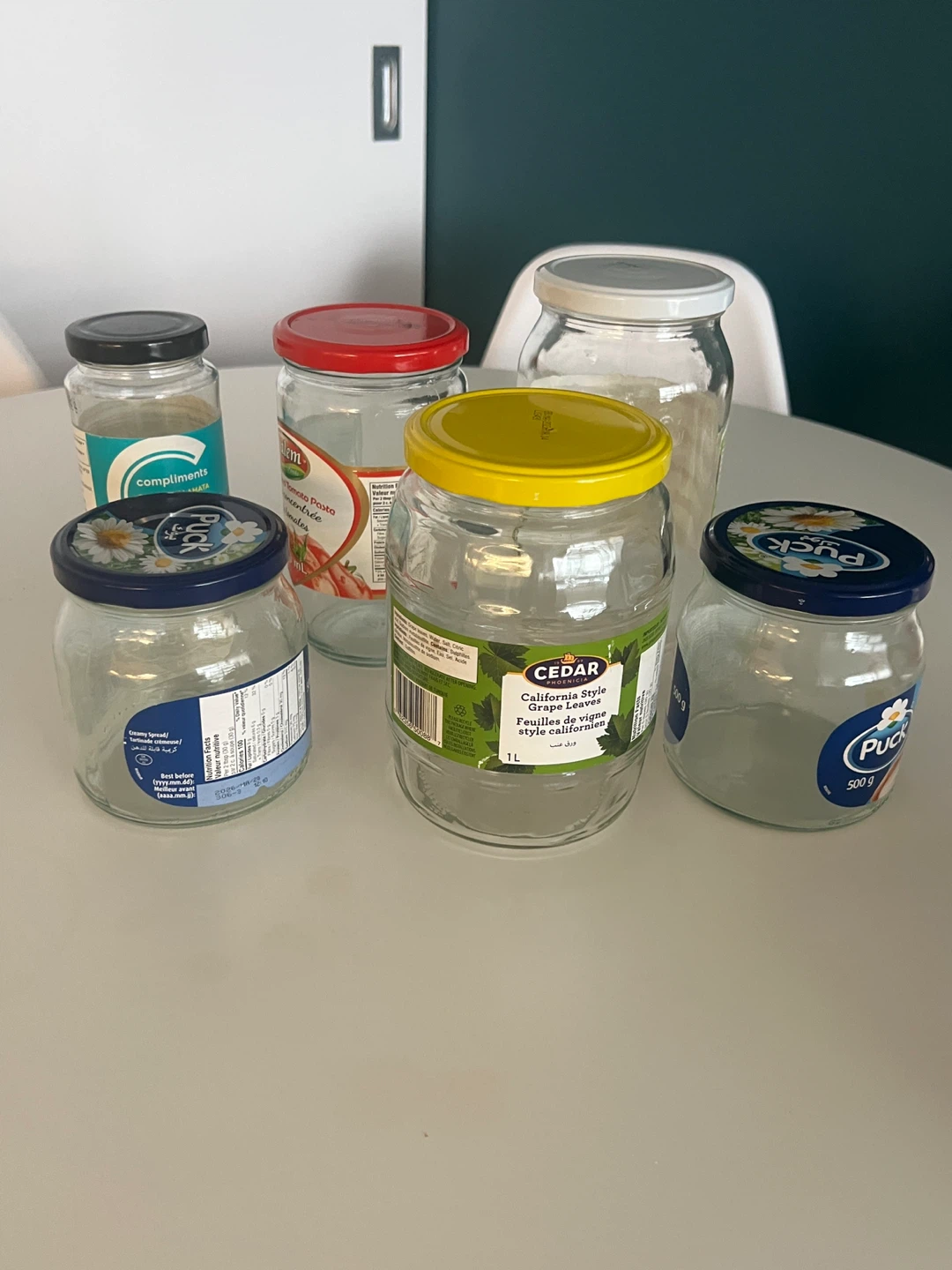 Assorted Glass Jars