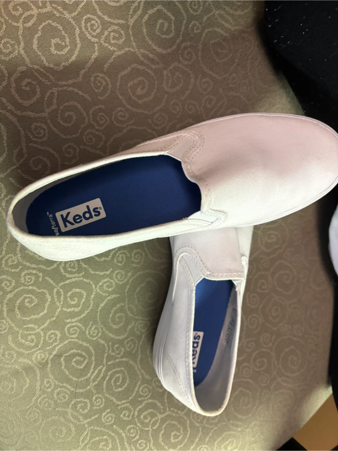 Keds White Canvas Slip-On Sneakers